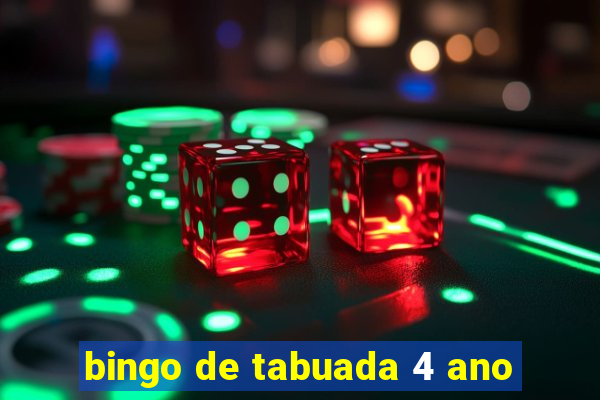 bingo de tabuada 4 ano